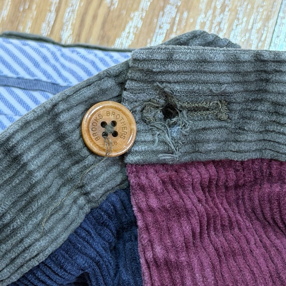 Brooks Brothers Clark Fit Fun Stretch Multicolor Corduroy Pants—34/30 (34/28.5) - Picture 6 of 11